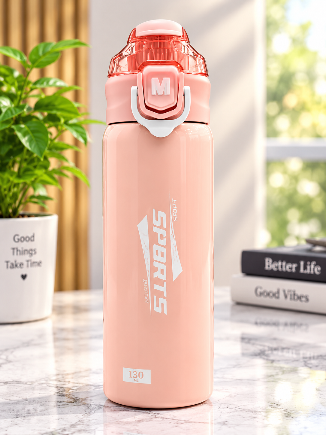 Stylish Reusable Drinking Water Bottle with Leakproof Lid for Work School Gym and Travel