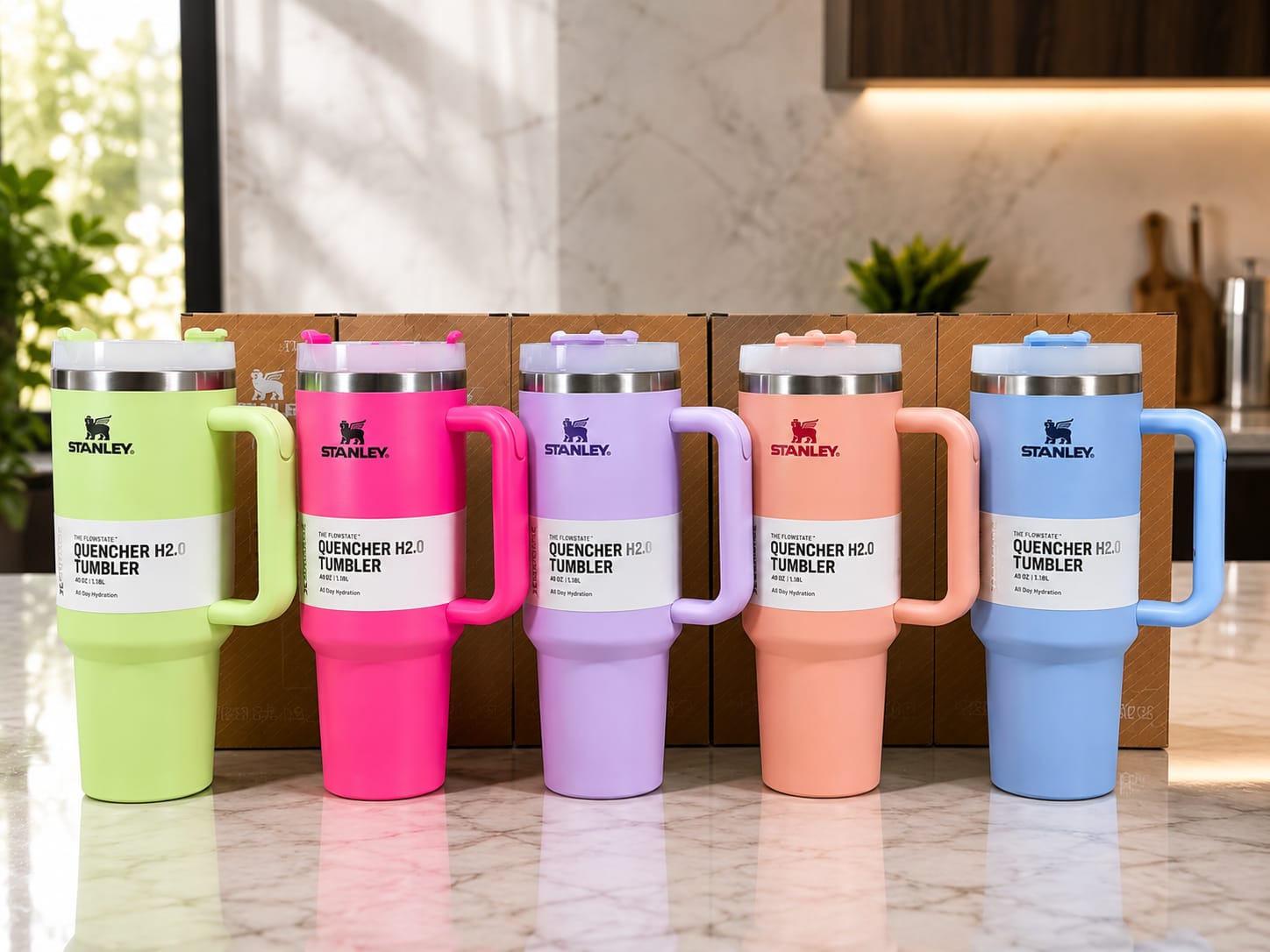 Stanley Premium Insulated Tumblers|40oz Capacity • Double-Wall Stainless Steel • Leak-Resistant Lid