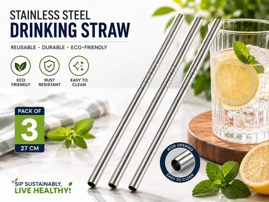 Premium Reusable Stainless Steel Tumbler Straw – Food Grade Metal Drinking Straw