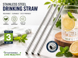 Premium Reusable Stainless Steel Tumbler Straw – Food Grade Metal Drinking Straw